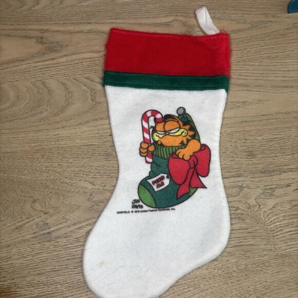 Vintage 1978 Garfield The Cat Christmas Xmas Stocking Comic Gag Humor - Picture 1 of 7